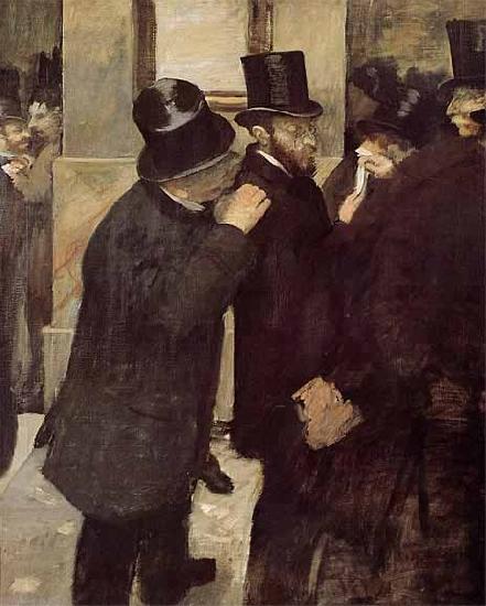 Edgar Degas Portraits at the Stock Exchange oil painting image